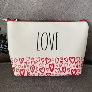 RAE DUNN Love Hearts Cosmetic Pouch NWT